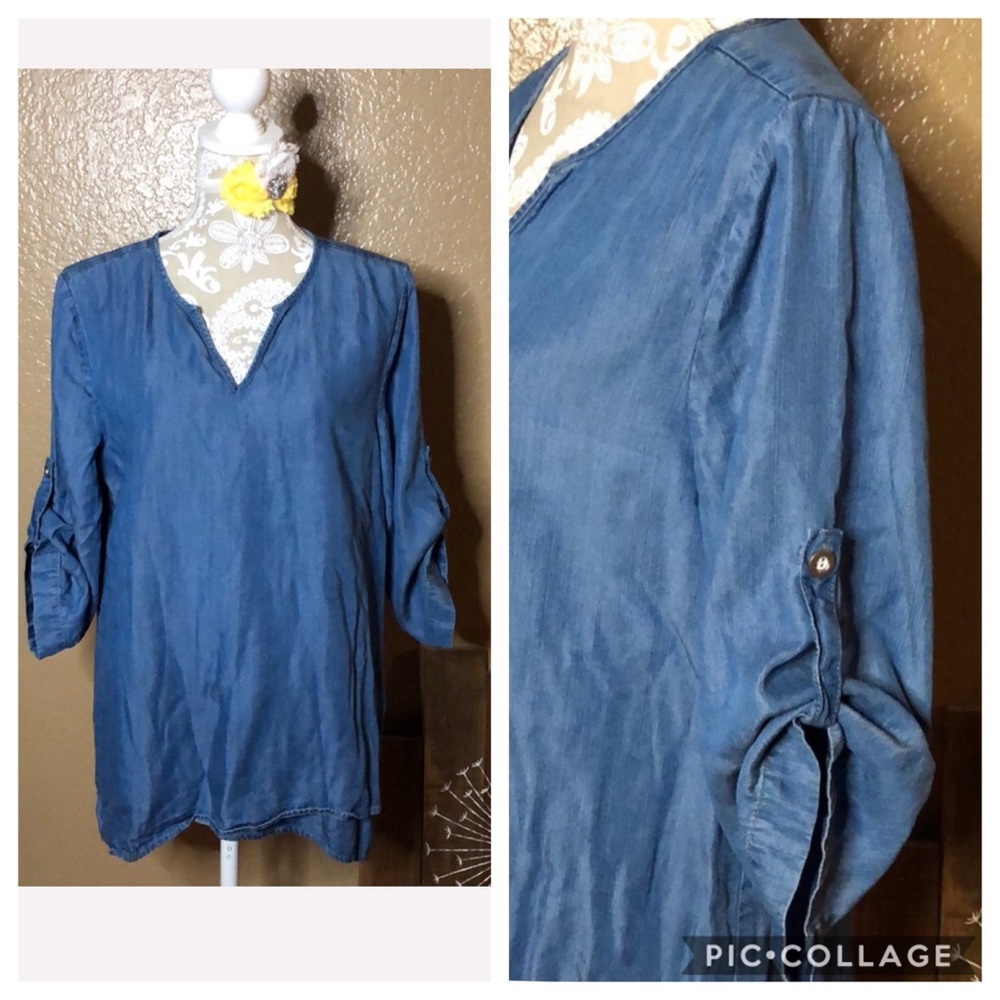 Large Philosophy denim Top